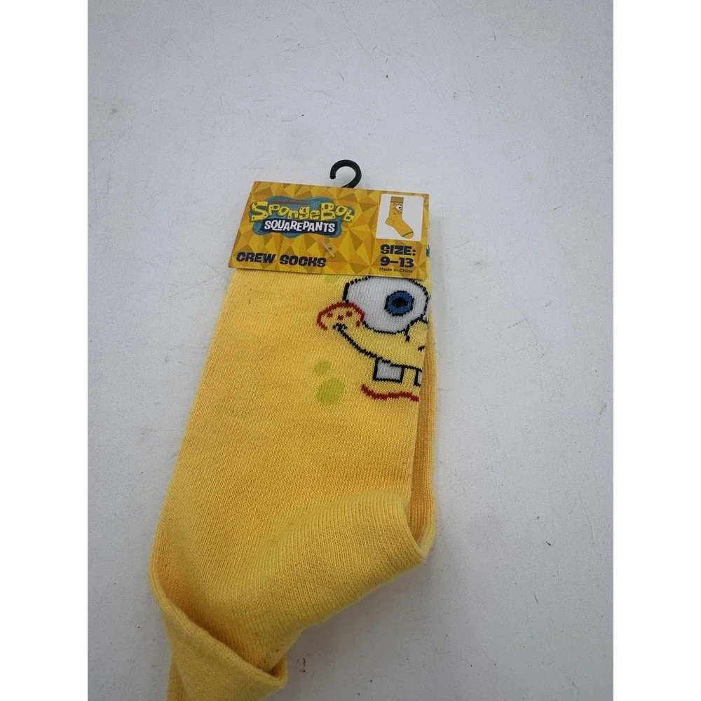 BIOWORLD SPONGEBOB SQUAREPANTS 3 PAIR MENS NOVELTY CREW SOCKS 8-12